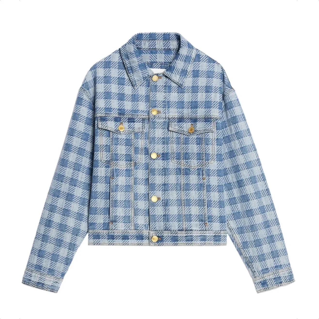 ami paris チェック柄 デニムジャケット Fashion Express on X: 