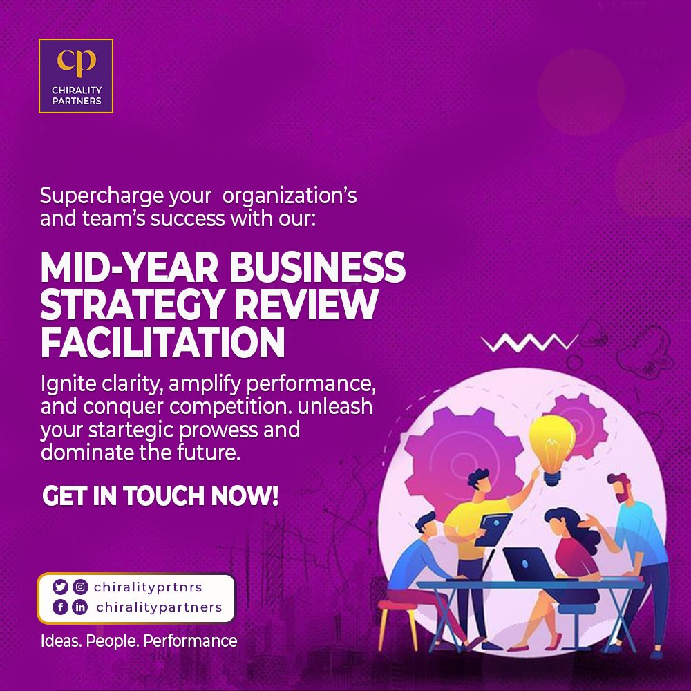 Mid year is here!

Level up your business game with our Mid-Year Strategy Review Facilitation. Ignite success, conquer the competition, and dominate the future. Let's supercharge your organization's performance together! Get in touch now! 
#StrategyReview #BusinessTransformation