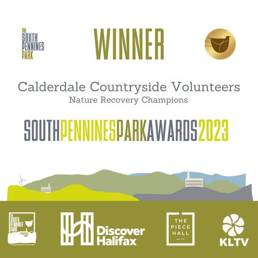 Congratulations to our wonderful volunteers for winning the Nature Recovery Champion category at the South Pennines Park Awards. The perfect start to Volunteer Week 2023!  #VolunteerWeek2023 #Calderdale