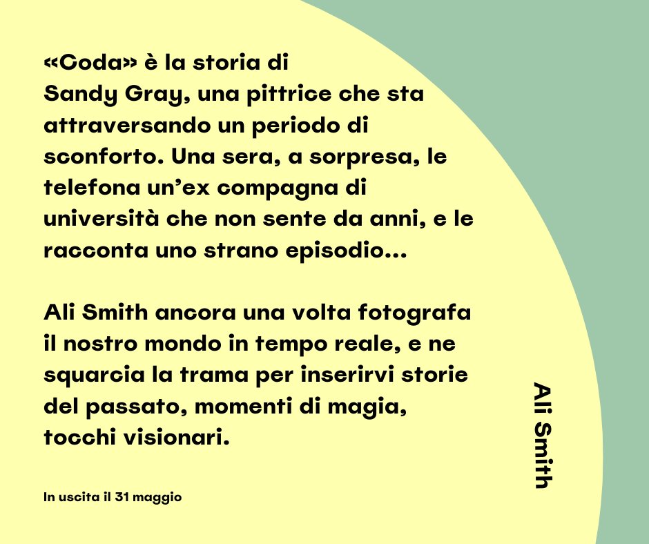 edizioniSUR's tweet photo. 🐦«Coda» è la storia di Sandy Gray, una pittrice che sta attraversando un periodo di sconforto. Ali Smith ancora una volta fotografa il nostro mondo in tempo reale, e ne squarcia la trama per inserirvi storie del passato, momenti di magia, tocchi visionari.
In libreria da oggi. https://t.co/RkgNyT1Tnd