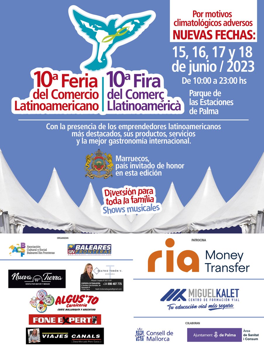 Nueva fechas por razones adversas climatológicas...