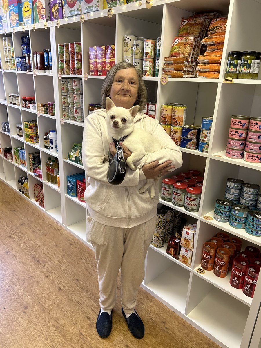 SandyhillsFood's tweet photo. We are officially OPEN!
We are delighted to open the doors to the Sandyhills community and to welcome our first member Wilma!
Boss came along for a wee nosey too. 🐾 
Open til 1pm. 
Come see us at 20 Balbeggie Street.
ALL WELCOME.
♥️ https://t.co/558WXEss2Z