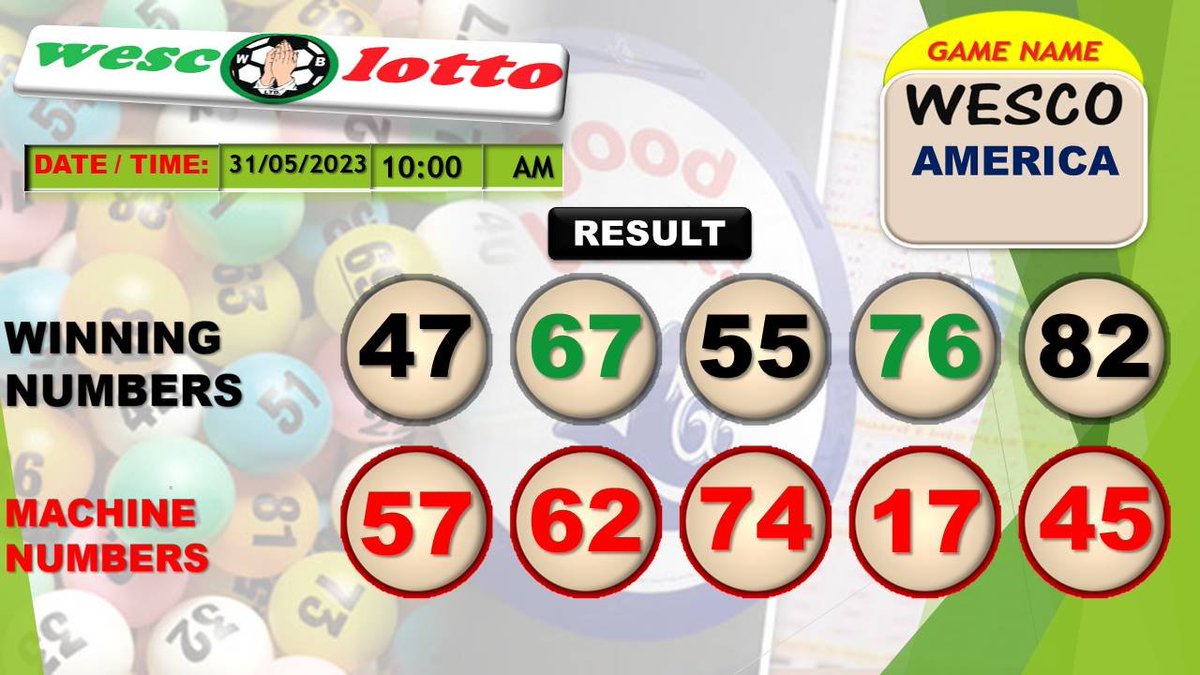 LottoWesco's tweet photo. Wesco America Result 

Congratulation To All Our Lucky Winners

#wescolotto
#keepplaying
#keepwinning
#keepfollowingourpage
#keepcommenting
#keeplikingourpage https://t.co/3aO1ZiKpPa