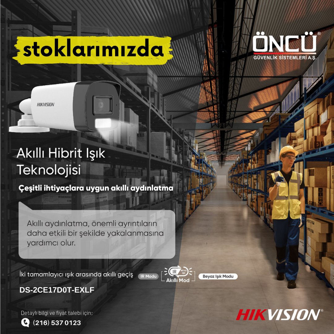 Hikvision Akıllı Hibrit Işık Teknolojisi, Stoklarımızda..!

#hikvision #hybrid #technology