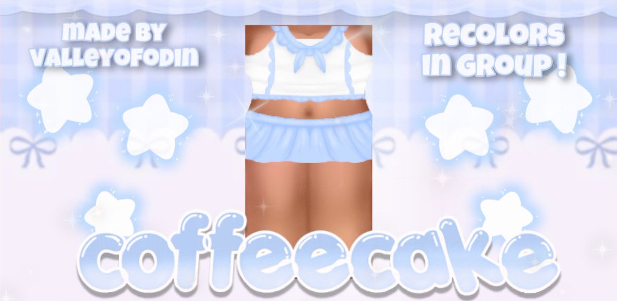 simple but cute & kawaii fits are in coffeecake ♡

buy here -> roblox.com/groups/1734559…
#Roblox #robloxclothing #RobloxDev