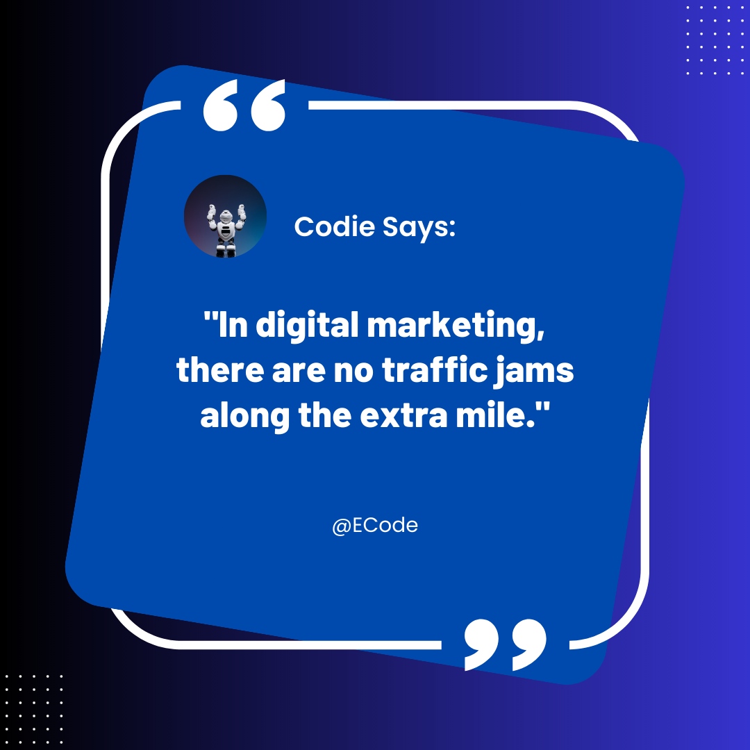 EpesCode's tweet image. Let&apos;s continue striving, innovating, and taking those extra steps together - and remember, the digital highway is wide open for those willing to go the distance.

#ECodeSocial #GoTheExtraMile #NoTrafficJamsHere #ECode #codiesays
