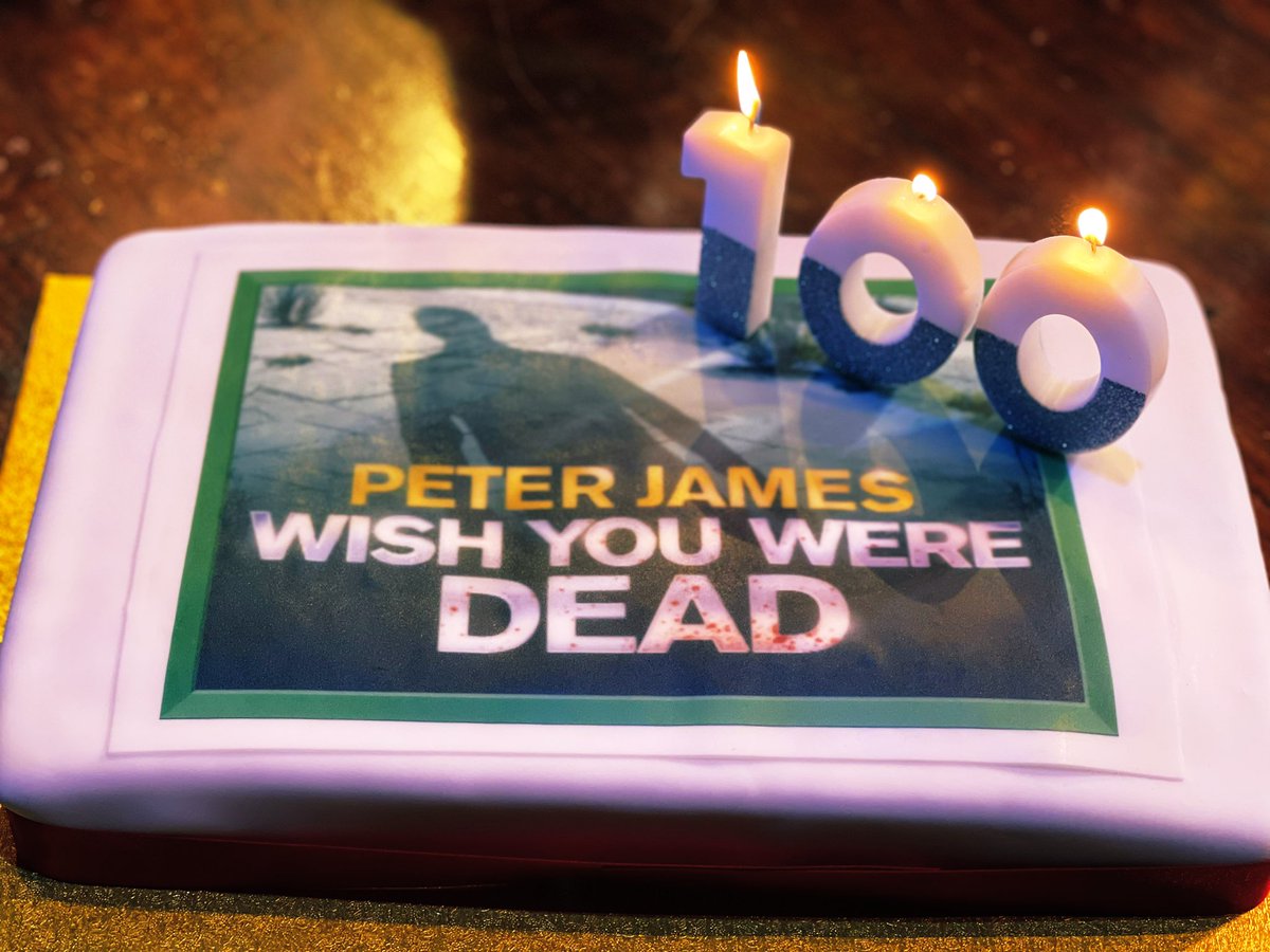 Last night we celebrated our 100th performance of <a href="/PeterJamesStage/">Picture You Dead</a> - not going to lie I got some very judgemental looks when I was designing this cake in <a href="/asda/">Asda</a>! 😆 😝 Joking aside it’s a great in-house service they offer - thank you! xx #lifeontour #companystagemanager