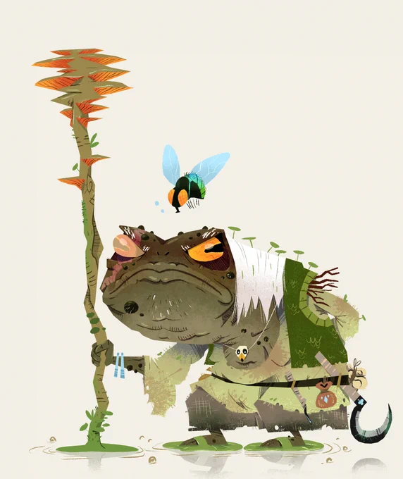 Toad Witch with Fly familiar #dnd #characterdesign #DnDcharacter