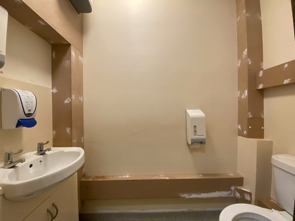 Another varied job overseen by Capital to box in WC pipework at Millbrook.  This has now been completed and is ready for preparing and painting. <a href="/NottsHcEandF/">NottsHcEstatesandFacilities</a>