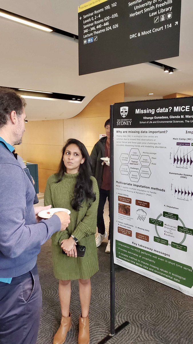 Vihanga Gunadasa (@v_gunadasa) on Twitter photo Presenting for the Intermediate Poster Session at the #SydneySOLES HDR Showcase. Forever grateful for my supervisors <a href="/desert_ecology/">Glenda Wardle</a> and <a href="/AarontheEcolog/">Aaron Greenville</a> ❤️
#firstposter #secondyear #phdresearch Presenting for the Intermediate Poster Session at the #SydneySOLES HDR Showcase. Forever grateful for my supervisors <a href="/desert_ecology/">Glenda Wardle</a> and <a href="/AarontheEcolog/">Aaron Greenville</a> ❤️
#firstposter #secondyear #phdresearch