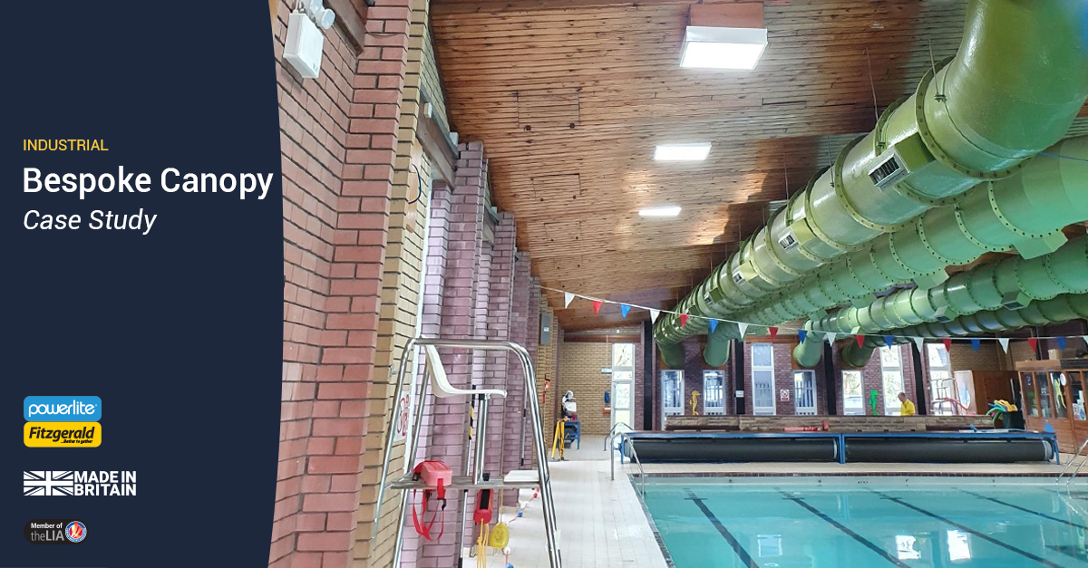 PowerliteFitz's tweet photo. We're delighted to share our latest successful lighting upgrade project. We designed a custom 180W canopy  capable of withstanding a pool's harsh conditions. The result? A bright, inviting space with improved safety - the full details:https://t.co/TFdgPeXdRv https://t.co/AMsELUV921