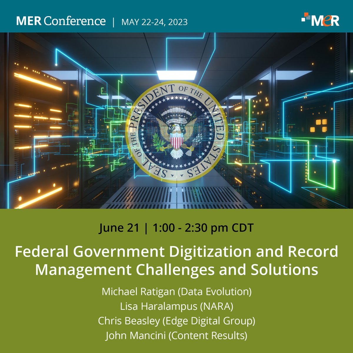 Learn how federal agencies are transforming from paper to a fully ERM solution in this Immerse panel discussion. FEDERAL GOVERNMENT DIGITIZATION AND RECORD MANAGEMENT CHALLENGES AND SOLUTIONS.

merconference.com/page/2274401/i… 

#ARMA #MER2023 #FederalGovernment #InfoGov
