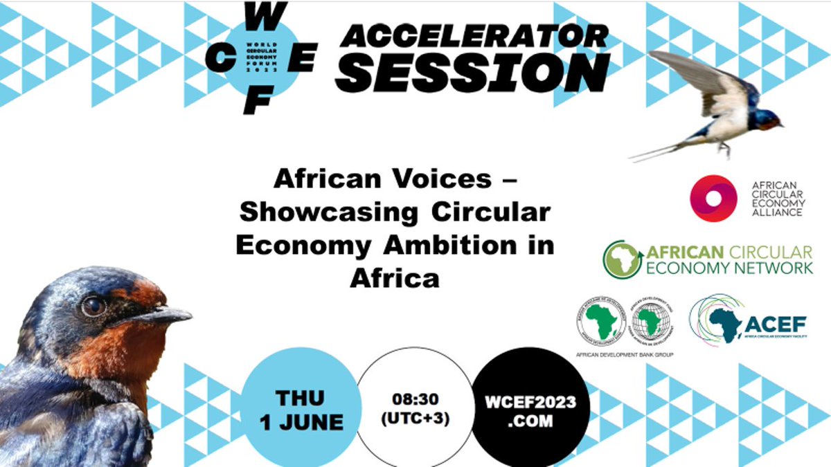 World Circular Economy Forum

🗓 30 May-2 June 2023  
📍 #Helsinki and online  

An @AfDB_Group team led by @NyongAnthony, Director of #ClimateChange and #GreenGrowth, is at @WCEF2023, an annual event co-organised by @nordicinno and @SitraFund. ow.ly/Z9Ph50OAsqf #WCEF2023