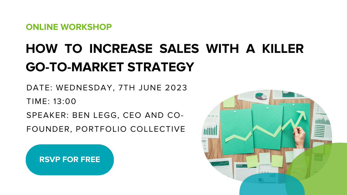 Envestors (@envestorslondon) on Twitter photo Q: How can I increase sales?
A: Improve your go-to-market strategy.
Only one week until our workshop with Ben Legg, CEO and Co-Founder of <a href="/ThePortfolioCo_/">The Portfolio Collective</a>, who will explain the fundamentals of a killer go-to-market strategy.
Register here: ow.ly/zBe850OAvm9 Q: How can I increase sales?
A: Improve your go-to-market strategy.
Only one week until our workshop with Ben Legg, CEO and Co-Founder of <a href="/ThePortfolioCo_/">The Portfolio Collective</a>, who will explain the fundamentals of a killer go-to-market strategy.
Register here: ow.ly/zBe850OAvm9