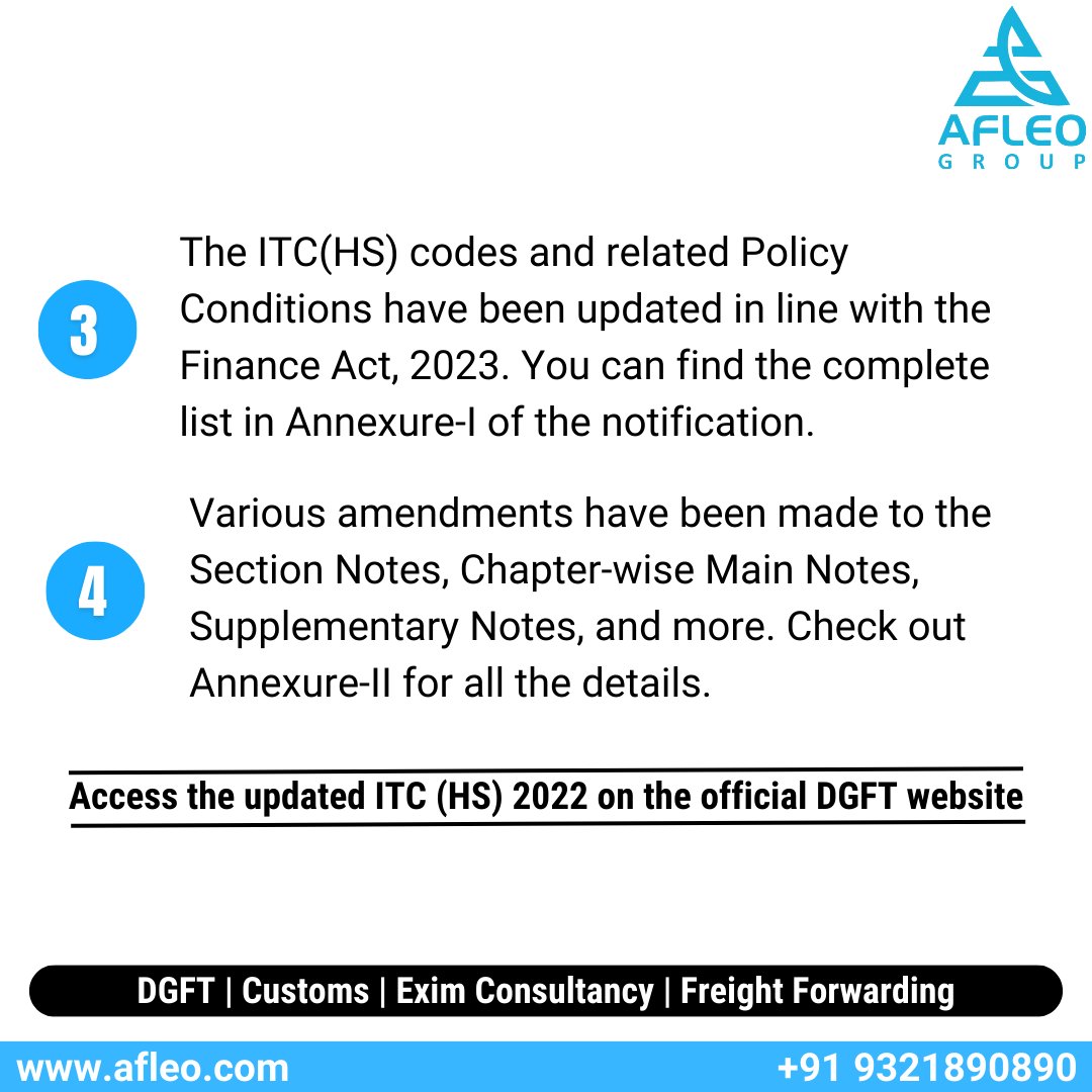 Hey, Importers!
Read an Exciting Update from #dgft!

Visit 👉 afleo.com

To view the complete notification visit 👉 chrome extension://efaidnbmnnnibpcajpcglclefindmkaj/content.dgft.gov.in/Website/dgftpr…

#tradeupdate #importpolicy #financeact2023 #foreigntradepolicy2023 #exim