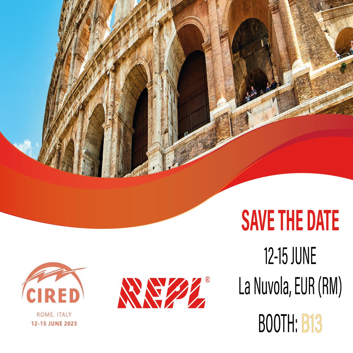 replint's tweet photo. 📅 Are you interest to know more about SMART TECHNOLOGY? Then you can't miss out this! From 12th to 15th June REPL will attend @CIREDevents  BOOTH B13.
We're looking to meet you all!
LA NUVOLA, EUR - VIALE ASIA 40 00144 ROMA https://t.co/HiZ5zaZQsY