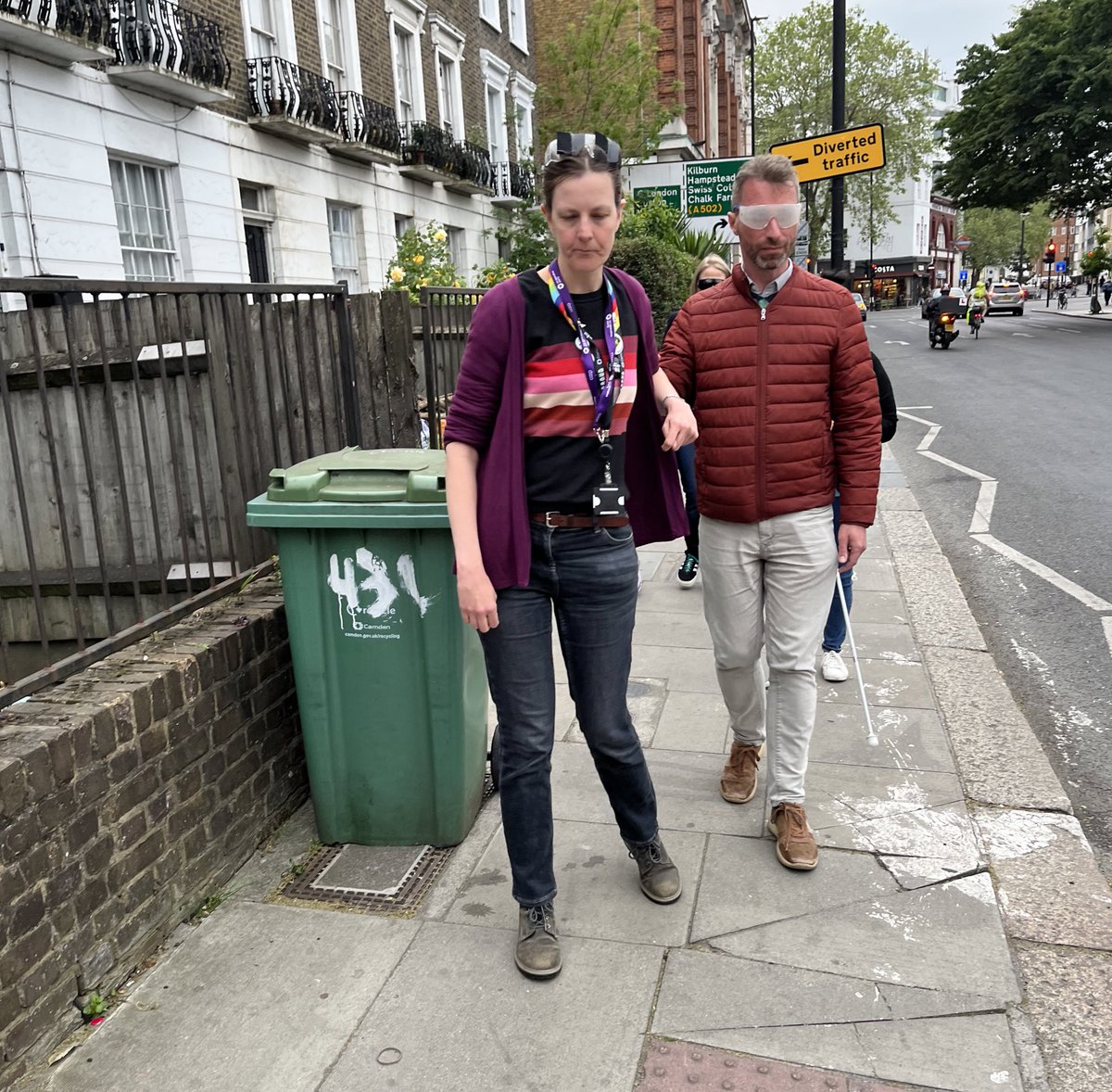 lucywimss's tweet photo. Last night, London @SLCouncils members ran a visual impairment awareness session for Camden Councillors, including taking them outside to navigate the streets of Camden in Simulation Specs! https://t.co/Udx5IAxrip