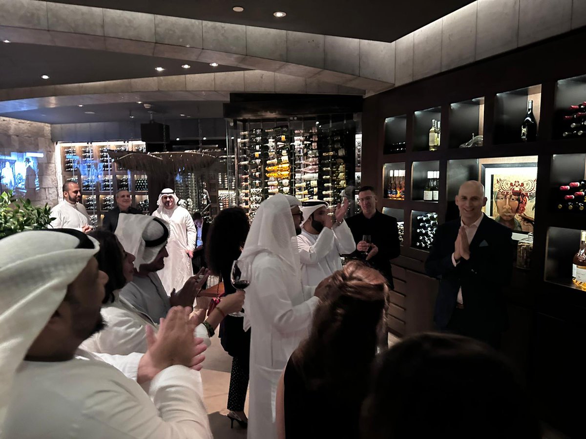 UAEILtechzone's tweet photo. And so we are back in the #UAE for #MakeItInTheEmirates forum organized by our partner @MoIATUAE 
Thank you to ambassador @HayekAmir for co-hosting a beautiful #tech networking event with @AviadTamir 
 prior to the forum, gathering our delegates and amazing guests in #AbuDhabi 🙏 https://t.co/Ic2lzbEh4h