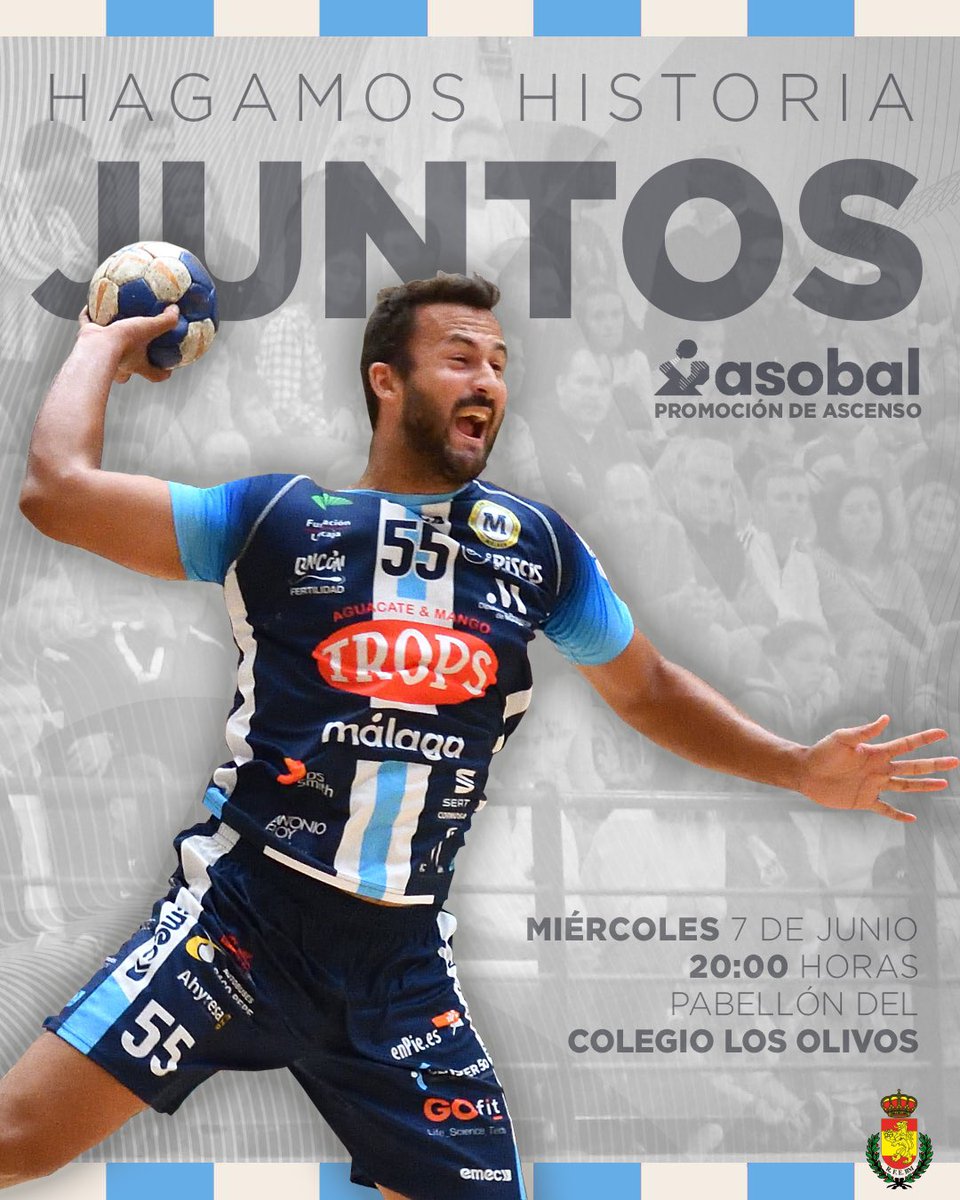 📣 A 1️⃣ semana para el partido más importante de la historia del <a href="/fTROPS/">TROPS</a>  Málaga. 

PROMOCIÓN DE ASCENSO

🗓️Miércoles 7 de junio.
⌚️20:00 horas.
📍Pabellón del <a href="/colegioolivos/">Colegio Los Olivos</a>.
🗣️ Entrada gratuita hasta completar aforo.

🗣️ ¡Hagamos historia JUNTOS!

#CreerEsPodero
#LaSumaDeTodos