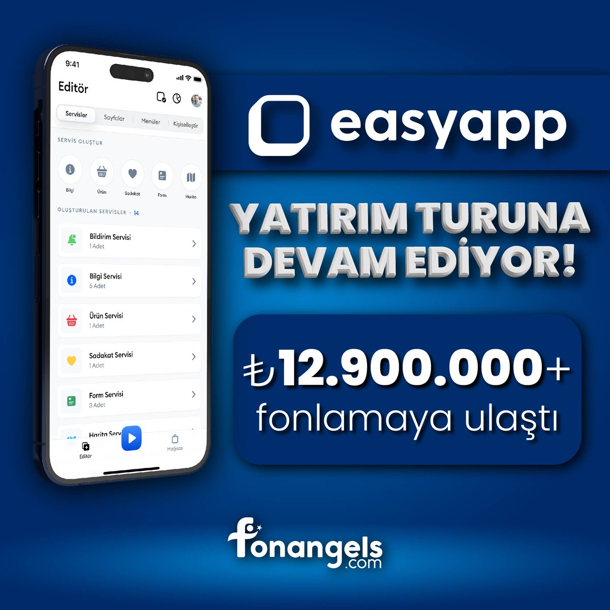 Easyapp Yatırım Turuna devam ediyor! 📢

Projeyi incelemek ve yatırım yapmak için tr.ee/QkcYxCFHtQ ziyaret edebilirsiniz.

#fonangels #easyapp #startup #kitleselfonlama #fonlama #girişimcilik #teknoloji #yatirimci @easyapp_co