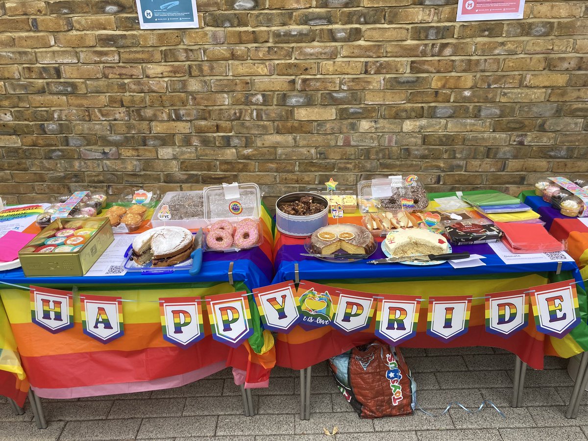 If you are on the College Lane campus this lunchtime, why not come and buy a cake to celebrate the start of Pride Month?  All proceeds to Mermaids charity. <a href="/UniofHerts/">University of Hertfordshire</a> <a href="/uhequality/">Equality Diversity & Inclusion Office</a> #HertsfullofPride 🏳️‍🌈