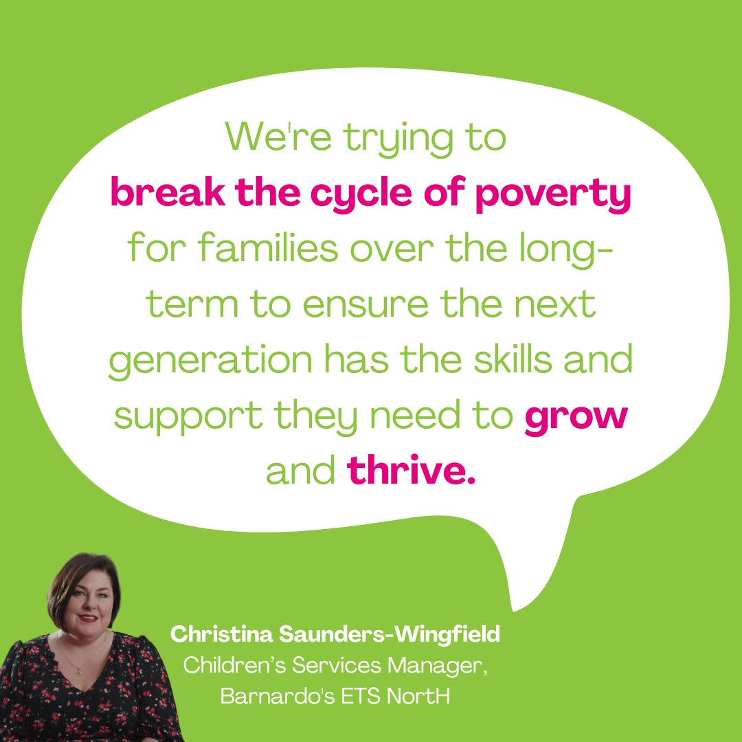 We spoke to Christina all about Barnardo's ETS North in Newcastle. Your Toddle could help one of our services like this to support young people and "break the cycle of poverty for families over the long term." 💚