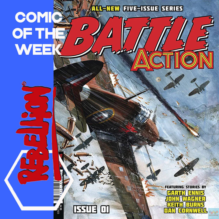 GeekyBrummie's tweet photo. Our #ComicoftheWeek is #BattleAction #1 by #GarthEnnis #JohnWagner @Burns_Keith &amp; #DanCornwell from @Rebellion @2000AD - following on from the superb hardback last year is this new five issue mini series - this is phenomenal stuff - go get it ^KB https://t.co/pE3UC6wp0y https://t.co/FSG9QhzFPA