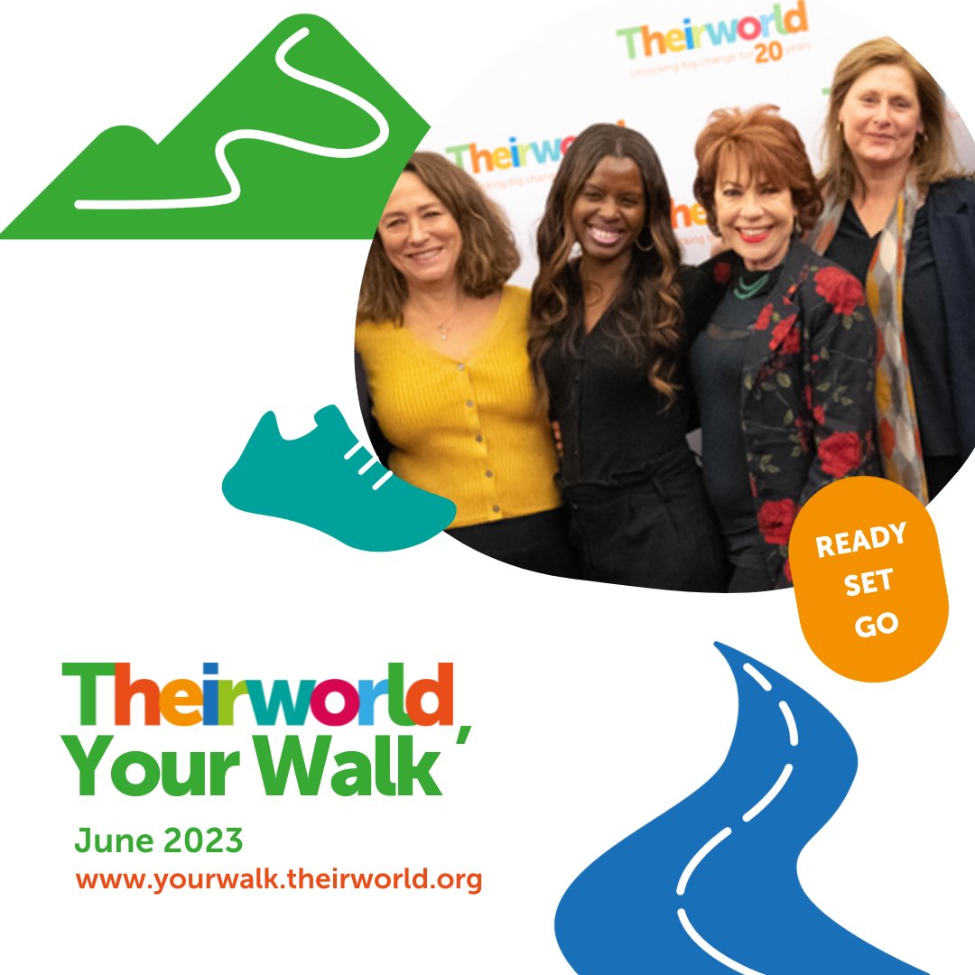 I’m taking on @Theirworld #YourWalk this month to raise money to give children everywhere the best start in life. Me, @junesarpong, @KathyLette & @ArabellaWeir have joined up to walk a Magic Million steps as a team! Visit our fundraising page: bit.ly/3ILUXiY