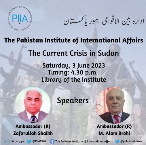 PIIA1948's tweet photo. The PIIA is going to hold a session on the Current Crisis in Sudan.
#SudanCrisis 
#HumanRights 
#Sudanese 
#Internationalrelations https://t.co/NgJIoJYbwa