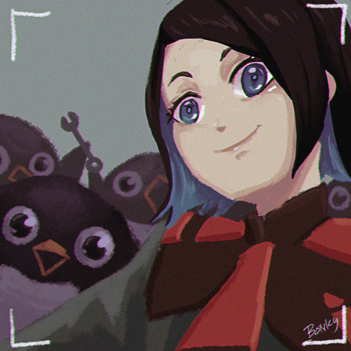 Nika from Witch From Mercury teaching Bonks some mechanic stuff!

#penguin #penguinart #csp #clipstudioart #artistontwitter #wholesome #kawaii #cuteart #painting #digitalpainting #art #artph #gundam #witchfrommercury