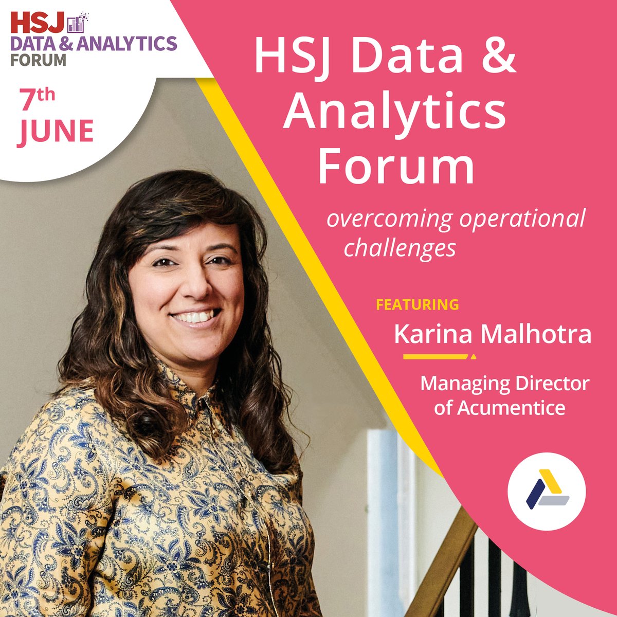 This time next week, our MD, @KarinaMalhotraX, will be taking part in a panel session at the @HSJevents Data & Analytics Forum in Fenchurch Street. She will be discussing the importance of embedding #data and #analytics organisationally, amongst other things.