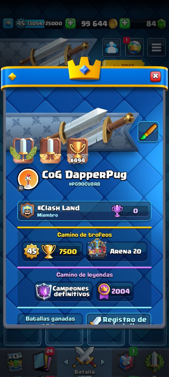 Sacamos  insignia de torneo global ♥️