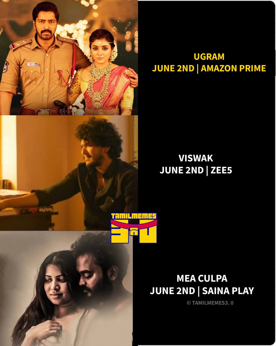 Ott releases (June 1st & june 2nd) 🎬💥

#Asur2 | #ponniyinselvan2 | #Mumbaikar | #Thalaippuseithigal | #Scoop | #schooloflies | #Ugram
#Viswak | #Meaculpa