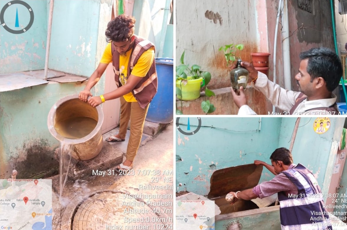A few glimpses of ALO Activities performed by GVMC sanitation staff in Ward 30, Zone 4.  

#SwachhSurvekshan2023 
#SwachhSurvekshan2023Visakhapatnam 
#RGBcampaignVisakhapatnam 
#VizagSaysNotoPlastic 
@AndhraPradeshCM 
@AudimulapSuresh 
@GHVKumariMayor 
@CDMA_Municipal…