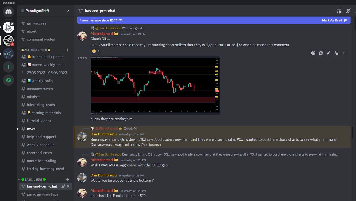 MisterSpread's tweet photo. In #ParadigmShift we don't debate and trade only #crypto .

There is a nice variety of instruments we often discuss about, plan and execute.

FX like: $EUR , $GBP , $JPY , $CAD , $AUD and from time to time even #OIL or even metals.

SL in profit, see you at $66 per barrel 🫡 https://t.co/qrW1lGf1em