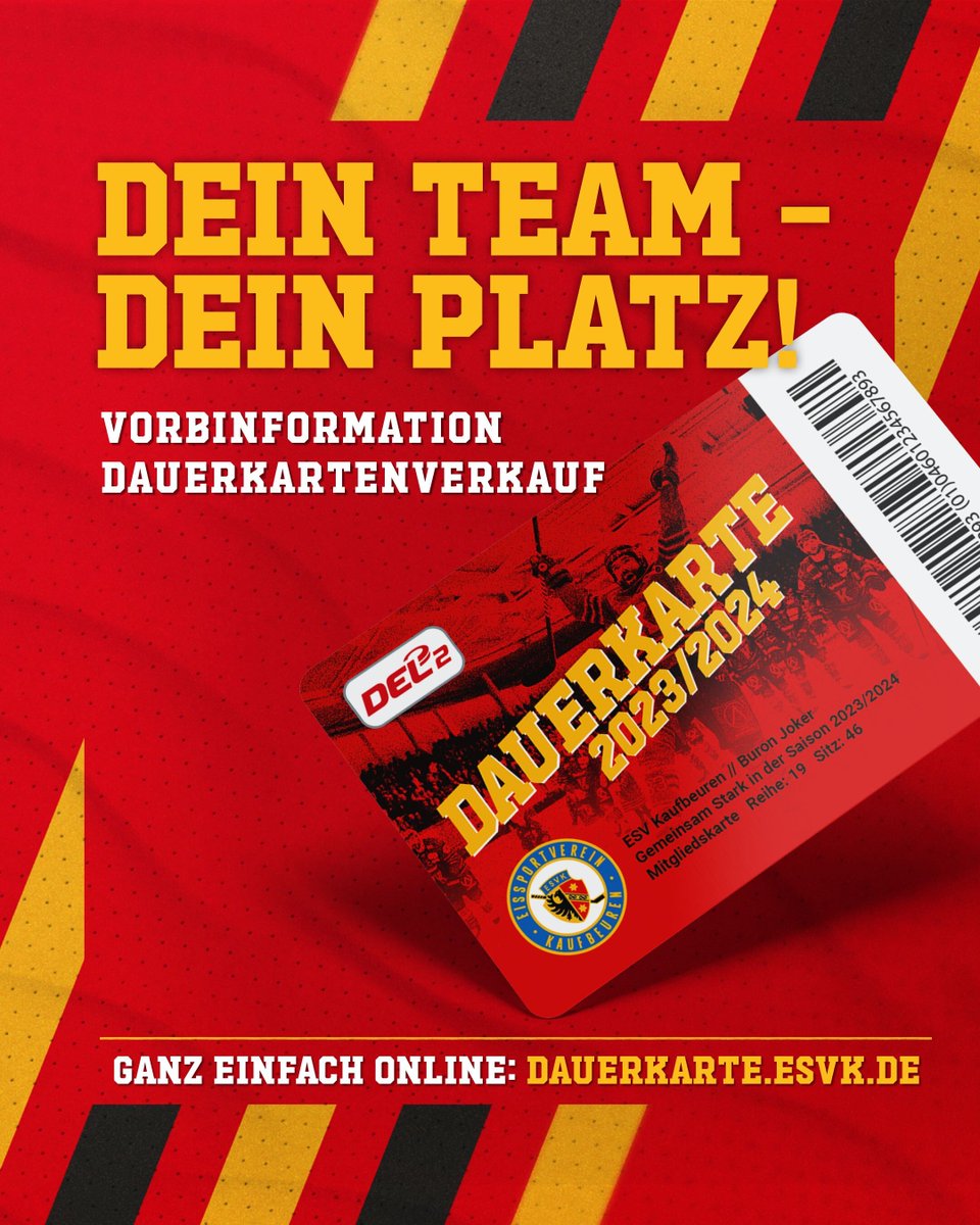 🃏👉 Vorabinformationen Eintrittspreise und Dauerkarte 2023/204: esvk.de 
#esvk #joker #del2