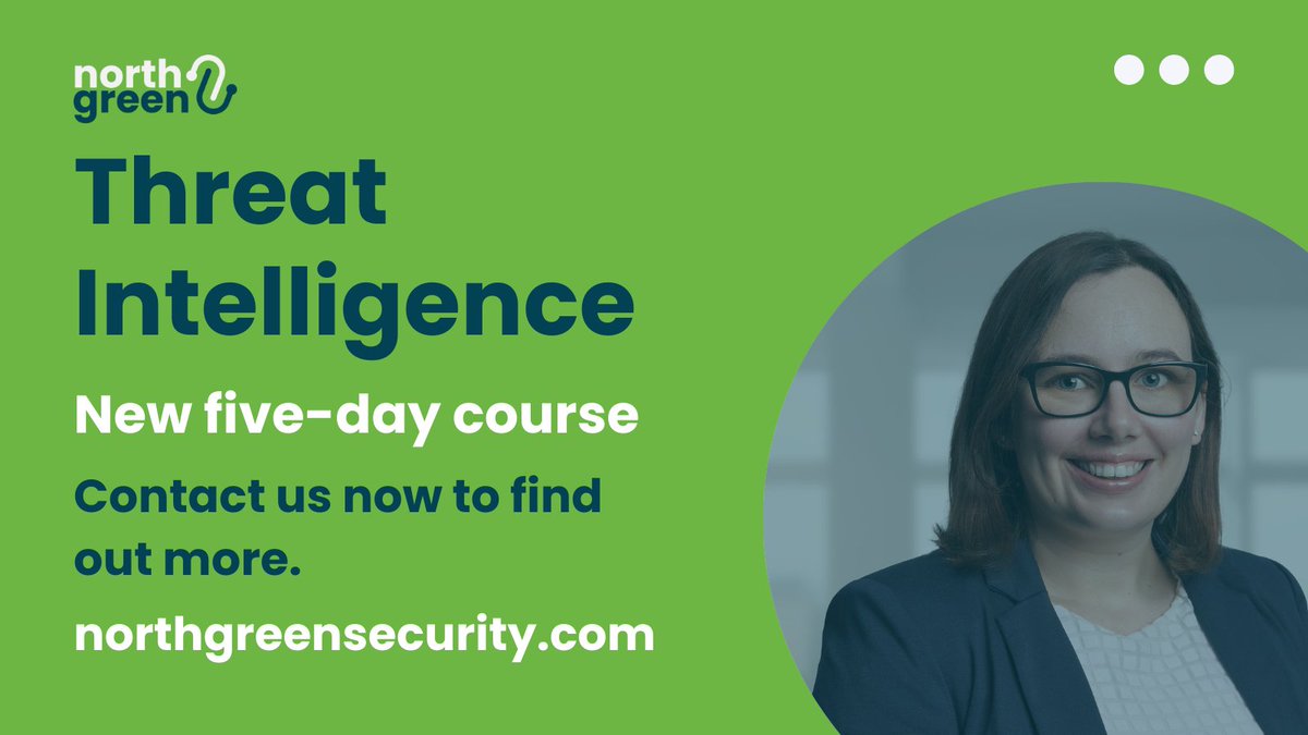 New course news 📢 North Green is launching a new five-day Threat Intelligence course, that will focus on implementing and managing a threat intelligence function. To find out more, contact the team today. #ThreatIntelligence #CybersecurityTraining #Education #Cyber