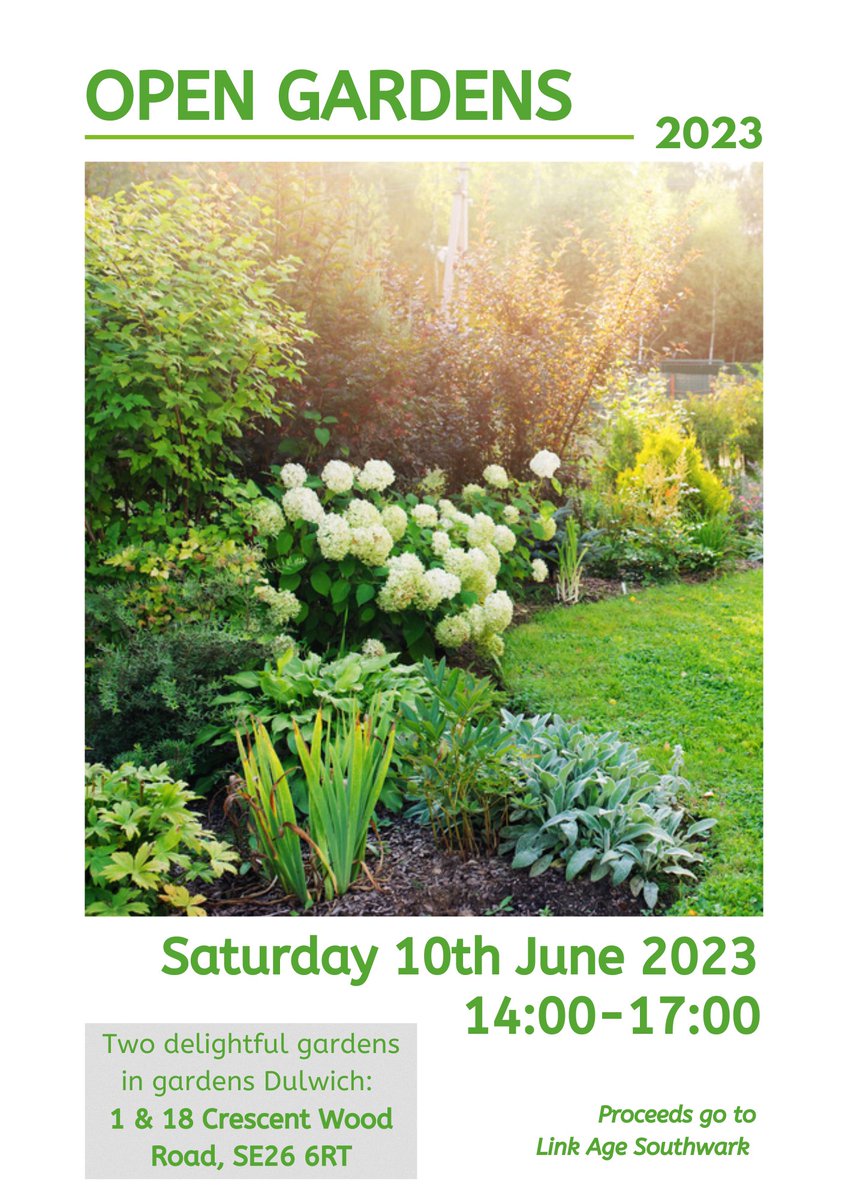 LASwark's tweet image. 🏵️Our Open Gardens are back! 🪴

Join us and enjoy a weekend of taking in the surroundings of some beautiful gardens in Dulwich.

See you in the sunshine! 🌞
#opengarden #dulwich #summer