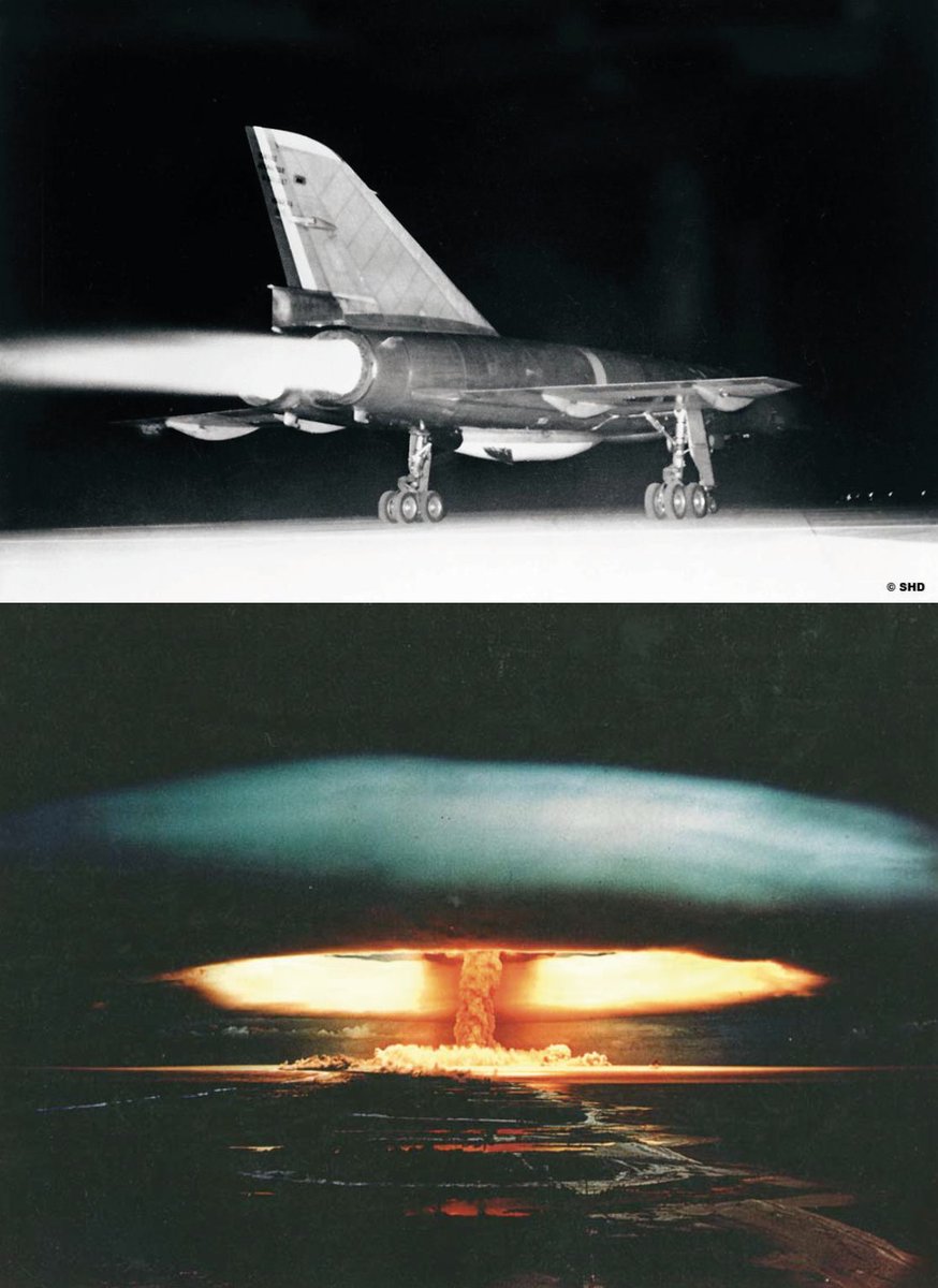 The first nuclear bombing by a Mirage IV took place in 1966 during the 'Tamouré' test, when a Mirage IV A dropped an AN-11 plutonium fission bomb on the Mururoa atoll in Polynesia. A great technical success, but an ecological disaster for these paradise islands.