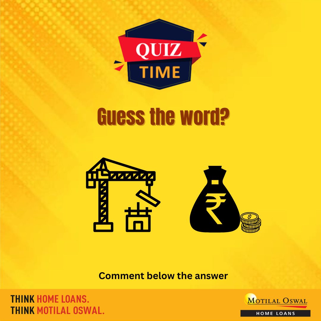 Quiz time📢
Guess the word?

1)Follow us
2)Tag Your Friends
3)Comment below the right answers

#ThinkHomeLoansThinkMO #quiz #quiztime #MOHF #Staytuned #MotilalOswalHomeLoans

#Follow us on our #SocialPlatforms!