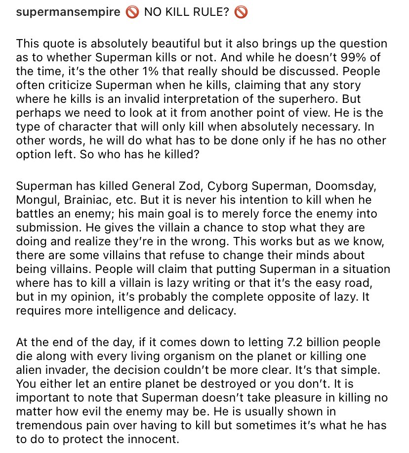 Forget anything every superman fan ever said. This guy gets it. Debate settled.