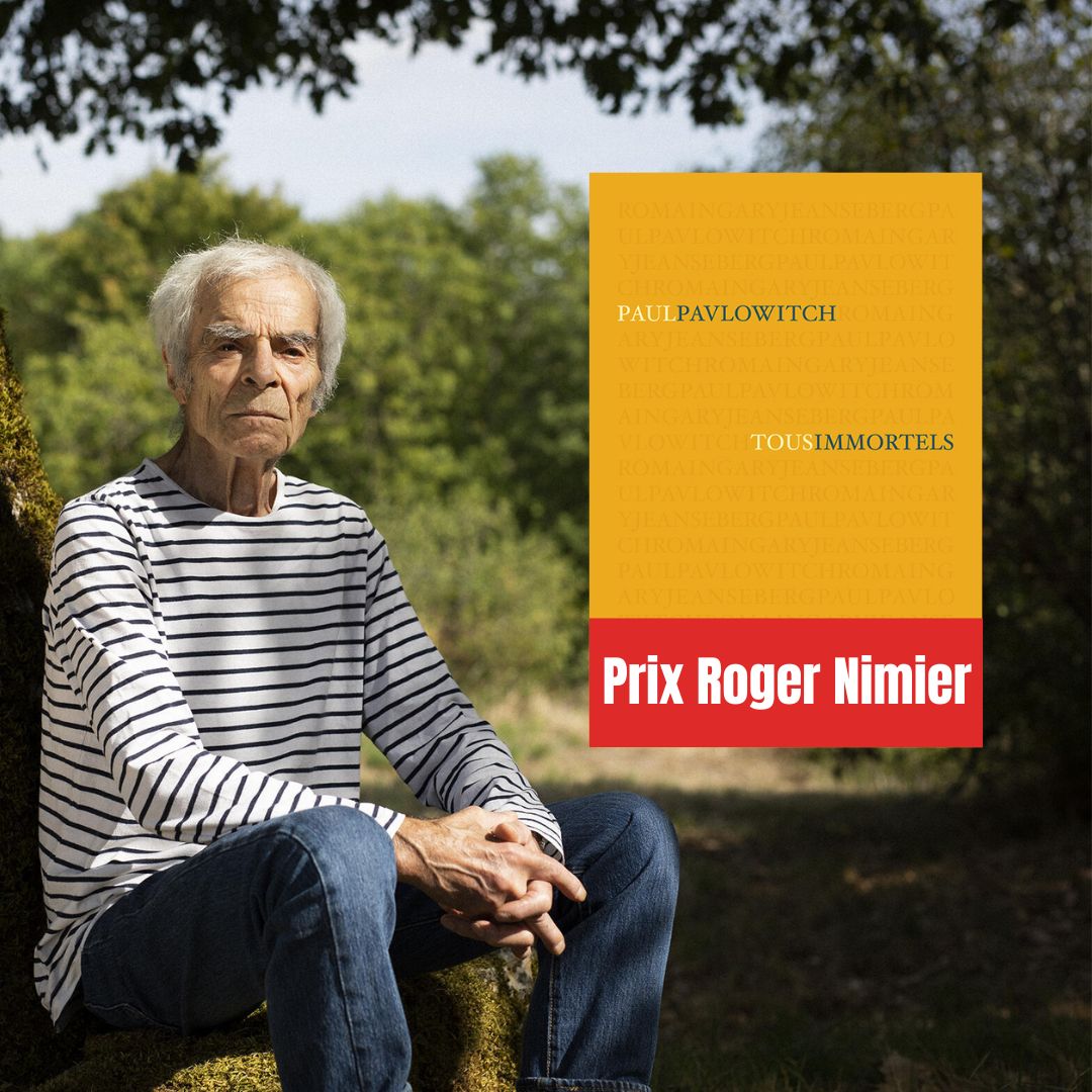 Le prix Roger Nimier 2023 a été remis, mardi 30 mai à Paul Pavlowitch pour son livre 'Tous immortels' !

#prixnimier #romaingary #buchetchastel #prixlitteraire