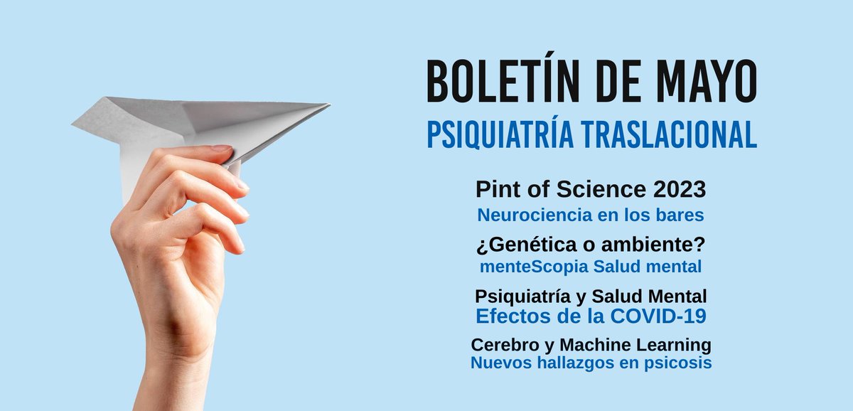 Psy_Nal's tweet image. ¡Disponible boletín de #mayo de Psiquiatría Traslacional!

🧠Estudiando la psicosis con #MachineLearning
🍺#Pint23ES Neurociencia en bares de Sevilla
🧬Genética y ambiente con @ElisabetVilella y @luisalamedafer1 
😷#Covid19 y Salud Mental

¡Suscríbete! psynal.eu/newsletter