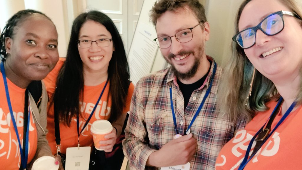 Django Girls (@djangogirls) on Twitter photo Django Girls Trustees new & old <a href="/DjangoConEurope/">DjangoCon Europe</a>! Come and chat to us about bringing Django Girls workshops to your city and opportunities to support our work ♥️
<a href="/GirlGeekUpNorth/">ᑕᒪᗩIᖇᕮ ᗯIᑕᕼᕮᖇ 🧟♀️</a> @bmispelon <a href="/lwyso/">le</a> <a href="/amakarudze/">Anna Makarudze</a> Django Girls Trustees new & old <a href="/DjangoConEurope/">DjangoCon Europe</a>! Come and chat to us about bringing Django Girls workshops to your city and opportunities to support our work ♥️
<a href="/GirlGeekUpNorth/">ᑕᒪᗩIᖇᕮ ᗯIᑕᕼᕮᖇ 🧟♀️</a> @bmispelon <a href="/lwyso/">le</a> <a href="/amakarudze/">Anna Makarudze</a>