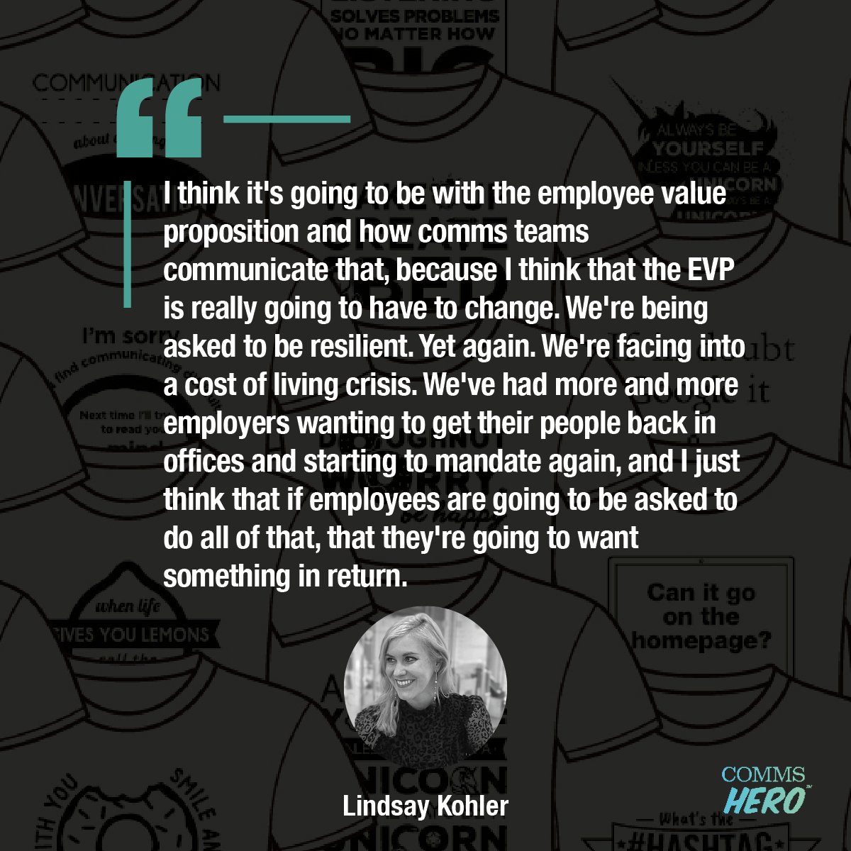 What is the most severe challenge currently facing comms teams?

Lindsay Kohler joined @AsifChoudry on the #CommsHero podcast to discuss the outcomes from the recent World Changes report examining its expert insights and unique perspective.

Listen here: ow.ly/u2oO50Ot8PO