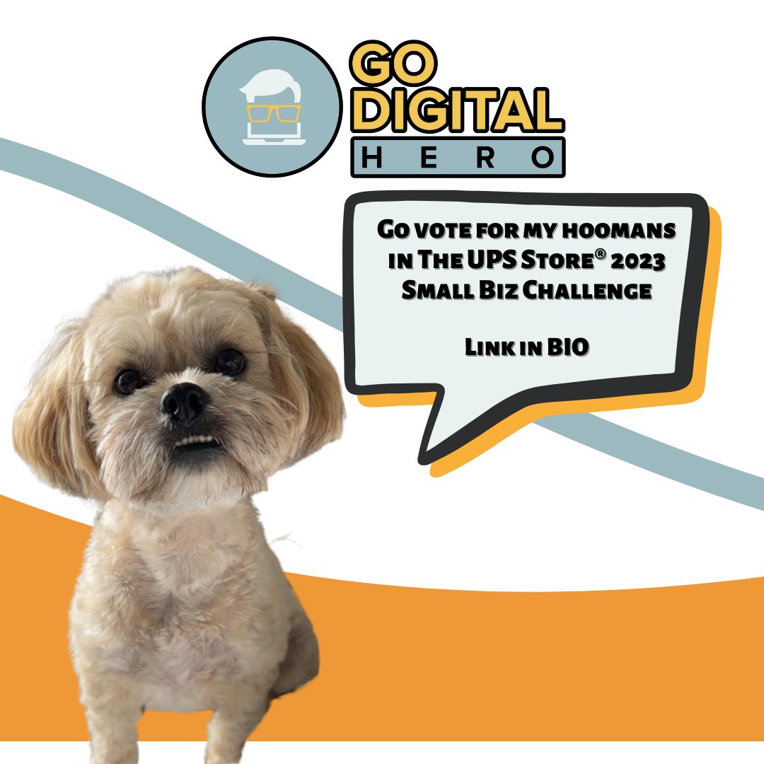 GoDigitalHero's tweet image. Vote for Go Digital Hero in The UPS Store® 2023 Small Biz Challenge! One vote per day! bit.ly/Vote-GDH 
 #virtualassistant  #Godigitalhero #entrepreneur #minorityowned #smallbusiness