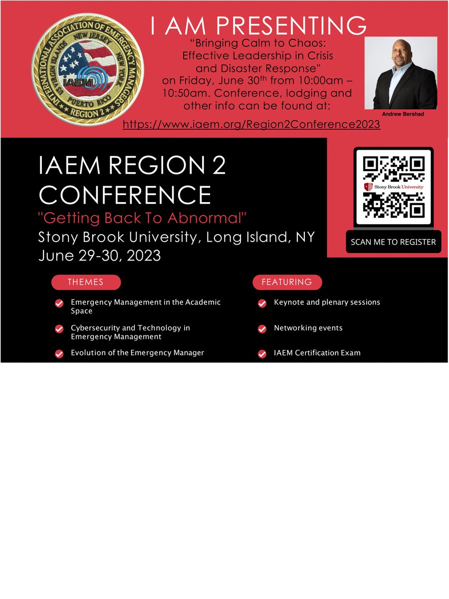 FlyingAcesLLC's tweet photo. CEO &amp; FOUNDER of FLYING ACES will be a Keynote Speaker at the IAEM Region 2 Conference at Stony Brook University on Friday, June 30th.
Click the link for more information:
https://t.co/WU5Qdi746q
#flyingaces #preparetobethedifference #sbu #stonybrookuniversity #stonybrook #iaem https://t.co/wZV0PzpSEk