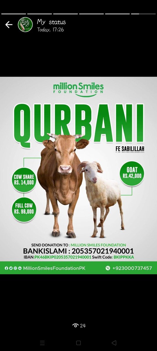 sh313B's tweet image. This Eid, let us all together share and spread &quot;Smiles for Humanity&quot;.

#SmilesforHumanity #QurbaniWithMSF