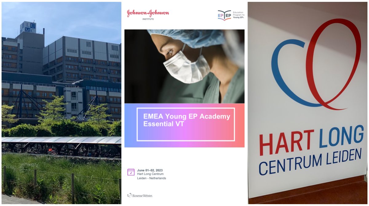 All set for this week’s exciting Young EP Academy in @EP_Leiden! A very comprehensive program put together by our amazing faculty, for our Young #Epeeps group! Looking forward for the next 2 days with @KatjaZeppenfeld @HWijnmaalen @martaderiva @BiosenseWebster #ablateVT