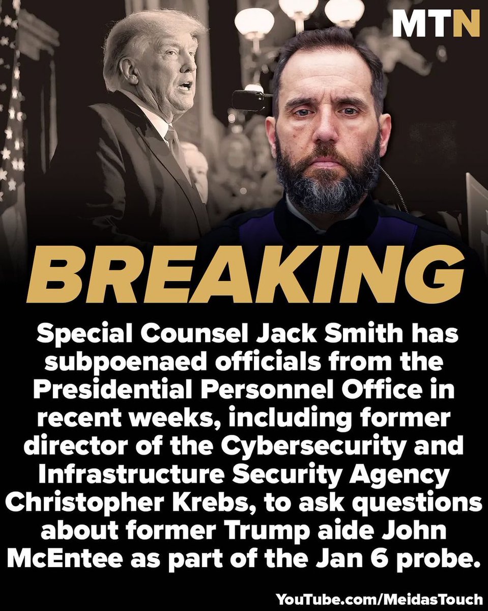 Special Counsel Jack Smith's investigation into former President Trump's attempts to remain in power after 2020 is now looking at Trump's firing of Chris Krebs, who contradicted his election lies. Smith has also subpoenaed members of former President Donald Trump's White House.